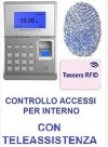 SISTEMA DI CONTROLLO ACCESSI PER INTERNO CON LETTORE DI IMPRONTE DIGITALI E DI TESSERE, MOD. SVAR2-FINGER CON SOFTWARE, SERVIZIO DI TELEASSISTENZA GRATIS PER L'INSTALLAZIONE - <b>€ 94,00</b>